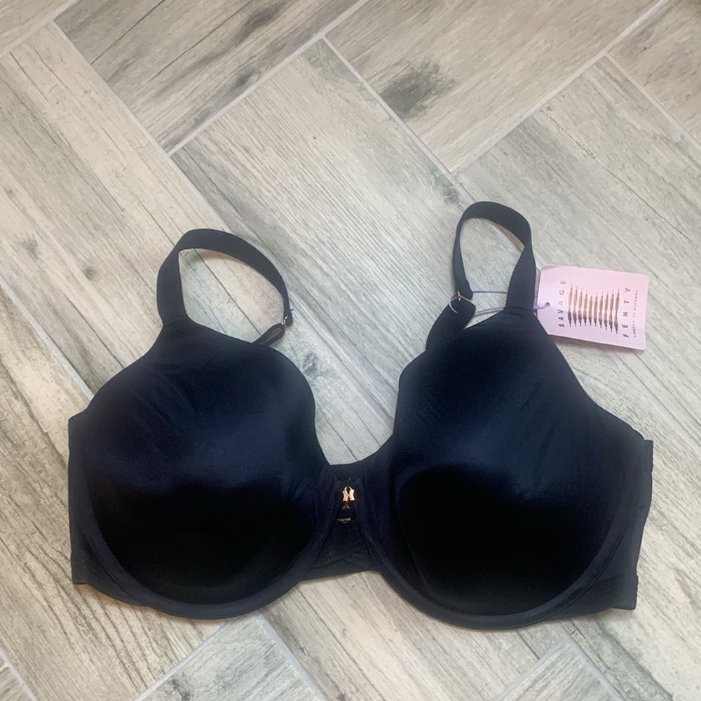 Savage X Fenty Core Microfiber T-Shirt Bra 42DDD Black Caviar